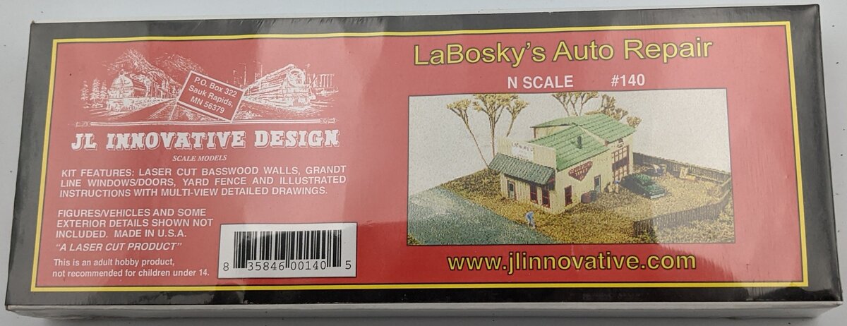 JL Innovative Design 140 N LaBoskys Auto Repair Shop Wooden Kit