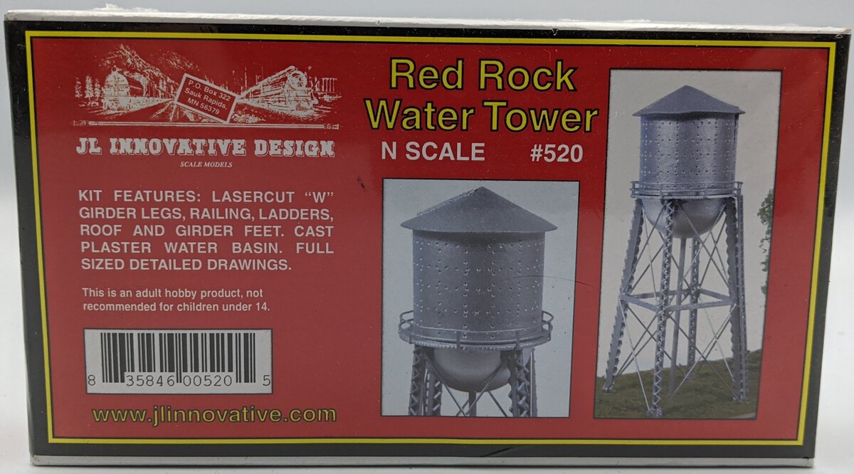 JL Innovative Design 520 N Red Rock Water Tower Wooden Kit