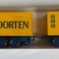 Wiking 457 HO Scale ei Verpoorten Freight Car with Two Trailers Plastic Model