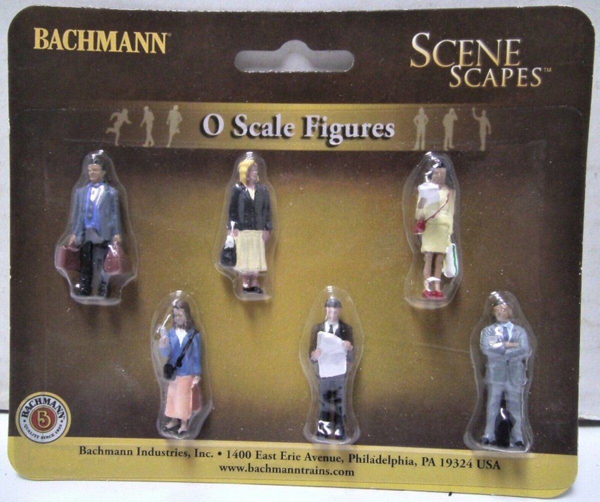 Bachmann 33160 O Scene Scape Passengers Standing Figures (Set of 6)