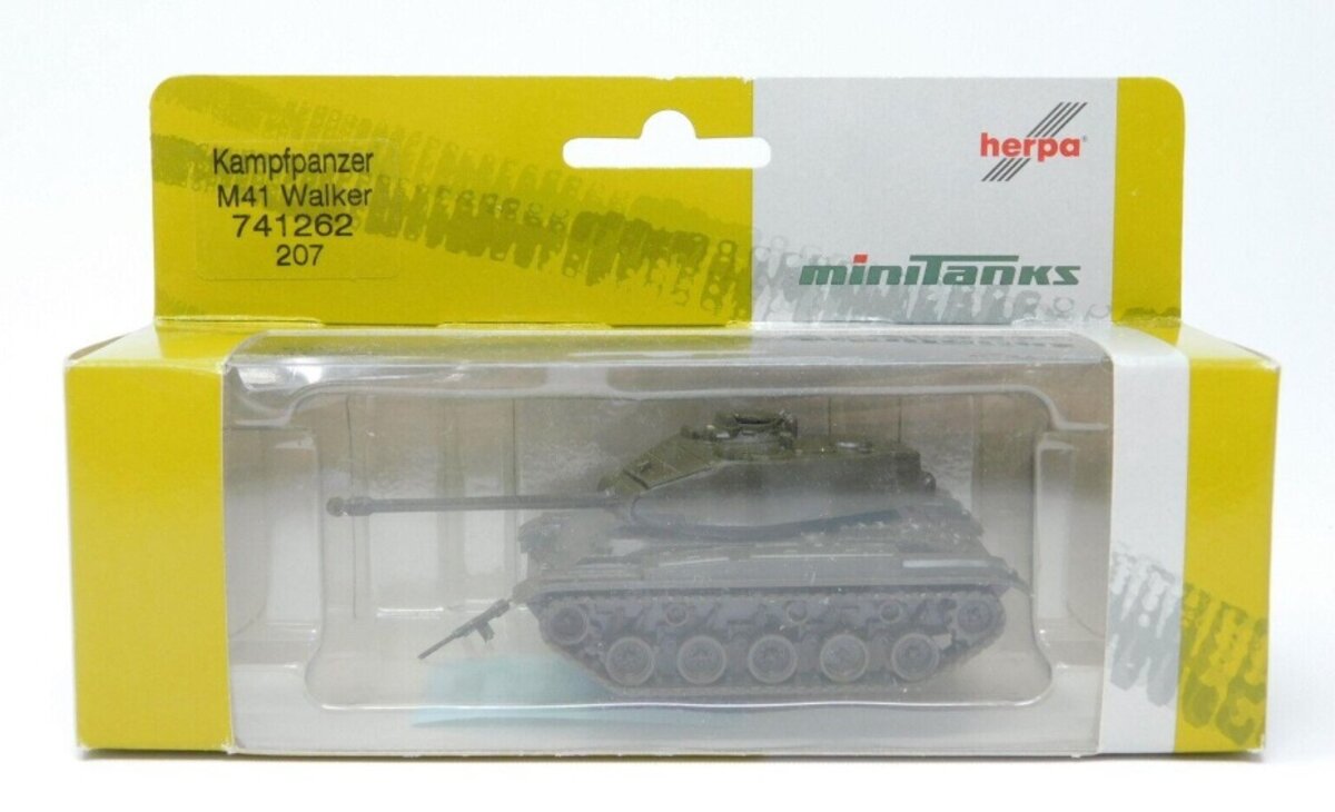 Herpa 741262 1:87 Mini Tanks M41 Olive Drab Green Walker Tank Mostly Plastic