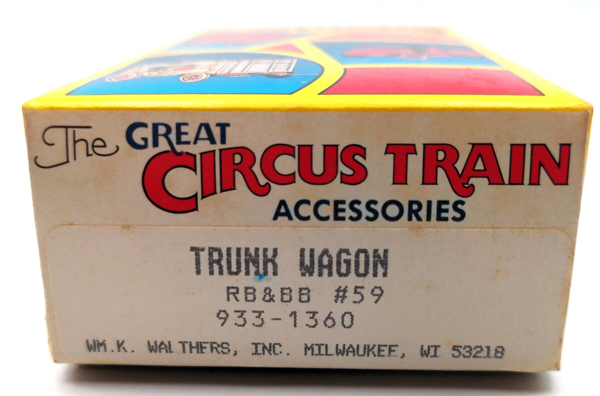 Walthers 933-1360 HO RB & BB The Great Circus Trunk Wagon Kit