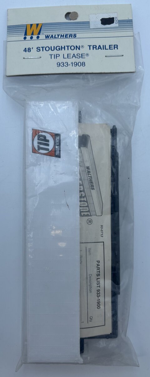 Walthers 933-1908 HO TIP Lease 48’ Stoughton Van Trailer Kit