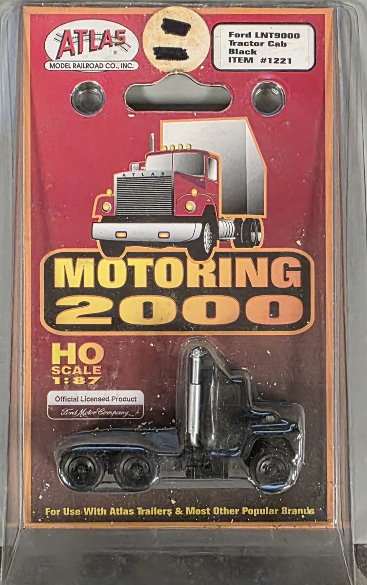 Atlas 1221 HO Scale Ford LNT9000 Black Tractor Cab