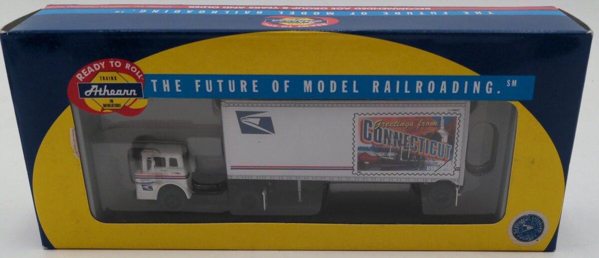 Athearn 93407 HO 1:87 Ford C Tractor Trailer USPS Connecticut