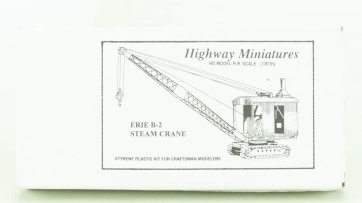 Jordan Products 304 HO Scale Highway Miniatures Erie B-2 Steam Crane Kit