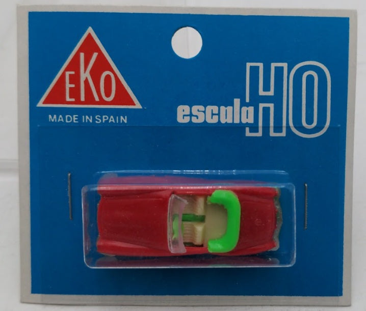 EKO 2010 HO Scale Red Mercedes 190 SL Convertible Green Top White Interior
