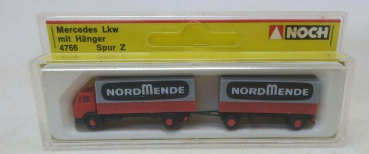 Noch 4766 Z Scale Mini-Club NordMende Mercedes-Benz Double Bottom Truck