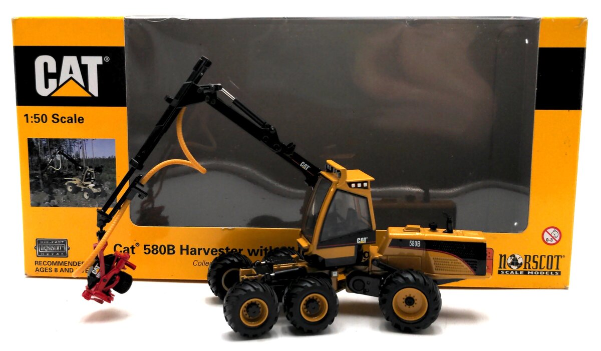 Norscot 55123 1:50 Caterpillar 580B Harvester With HH65 Cutting Head