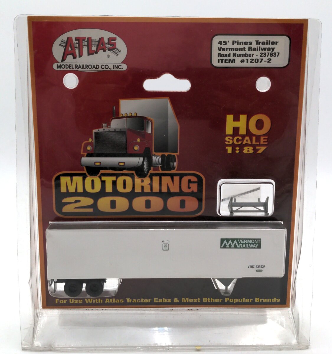 Atlas 1207-2 HO Scale Vermont Railway 45’ Pines Trailer #237637