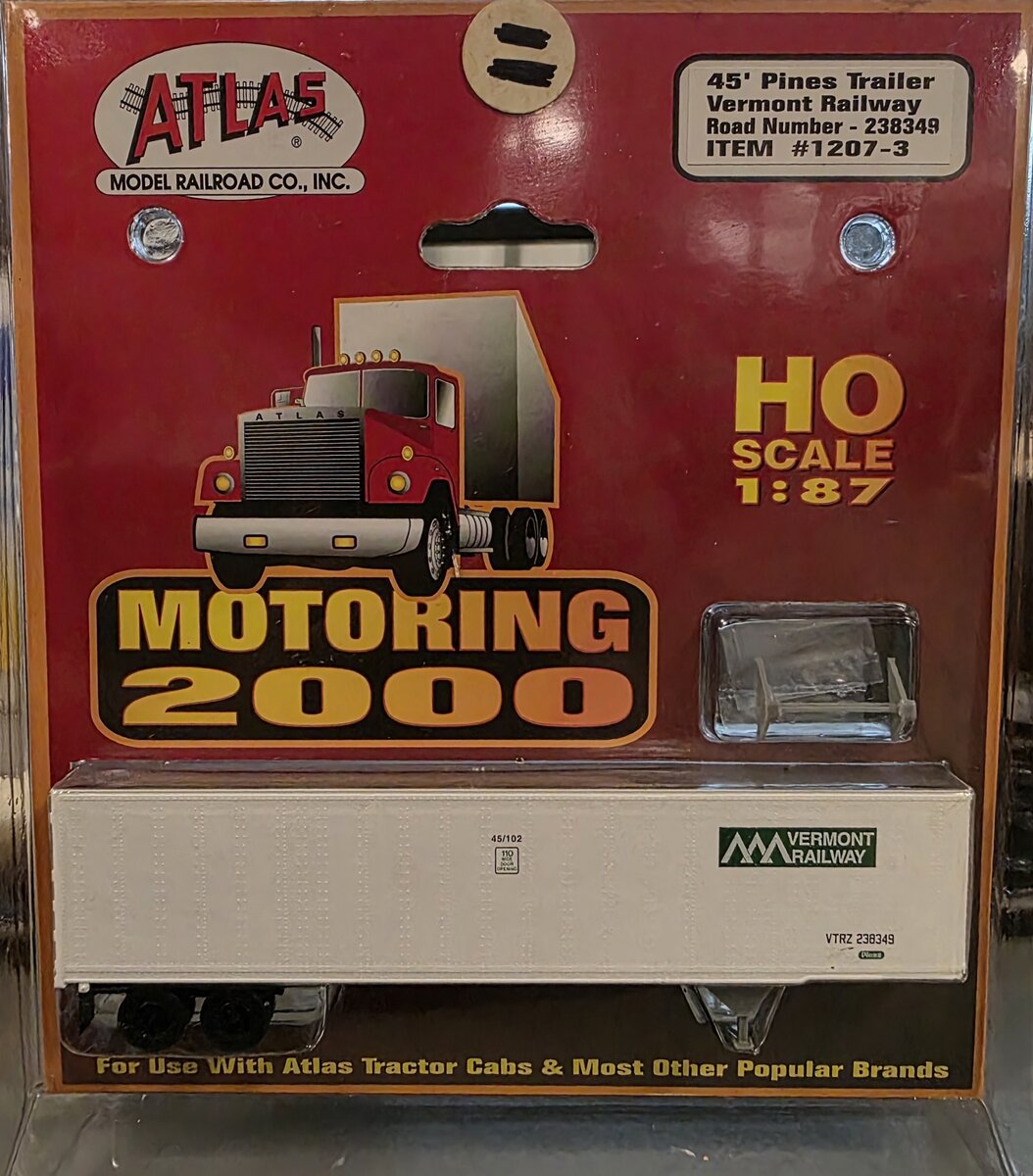 Atlas 1207-3 HO 1:87 Vermont Railway 45’ Pines Trailer #238349