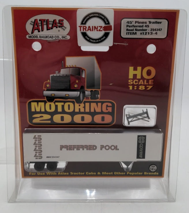 Atlas 1213-4 HO Motoring 2000 45’ Pines Trailer Perferred 45 Road # 254347