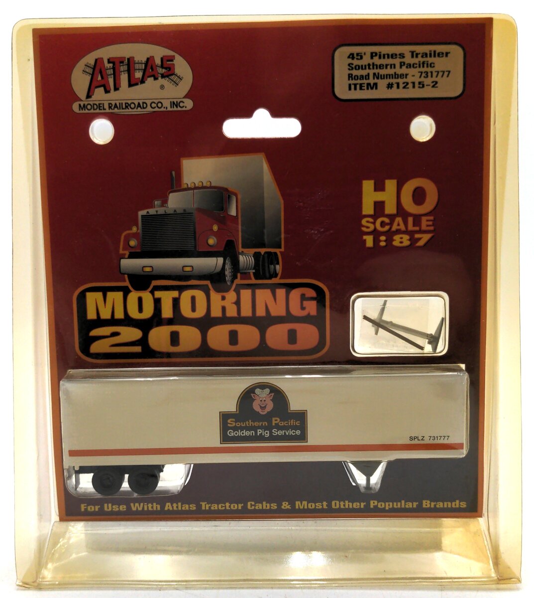 Atlas 1215-2 1:87 45'Pines Trailer Southern Pacific"Golden Pig Service"RN731777