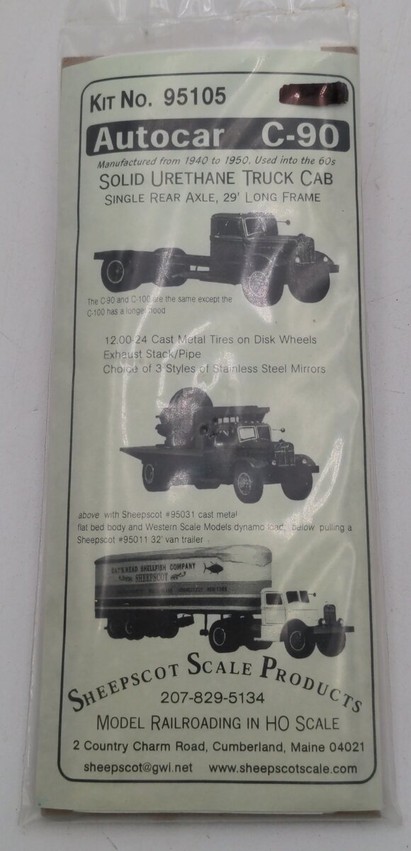 Sheepscot Scale Products 95105 1:87 AutoCar C-90 Axle Fwd