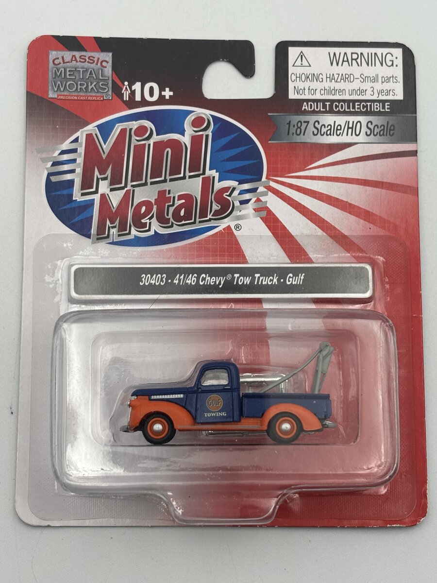 Classic Metal Works 30403 HO Mini Metals Gulf 1941/1946 Chevrolet Tow Truck
