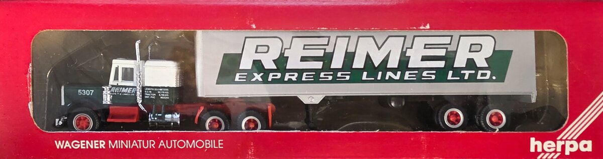 Herpa 5013 HO Reimer Express Lines Ltd. Kenworth Truck & Trailer