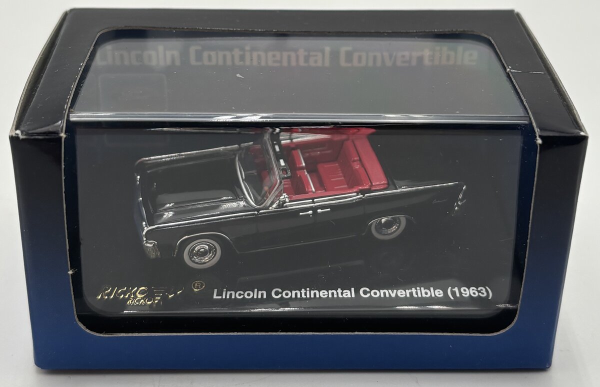 Ricko 38422 1:87 Black/Red Lincoln Continental Convertible 1963