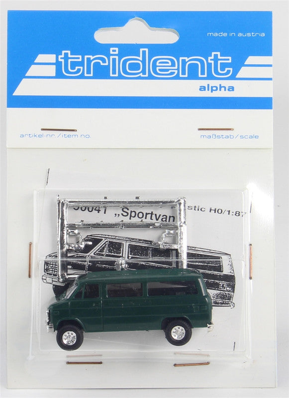 Trident Miniatures 900414 HO Green Chevrolet Sportvan