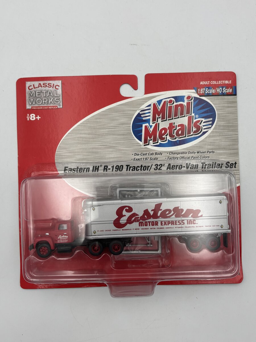 Classic Metal Works 31114 HO Mini Metals Eastern IH R-190 Tractor/Trailer Set
