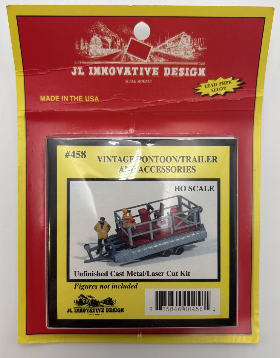 JL Innovative Design 458 HO Vintage Pontoon Trailer & Accessories