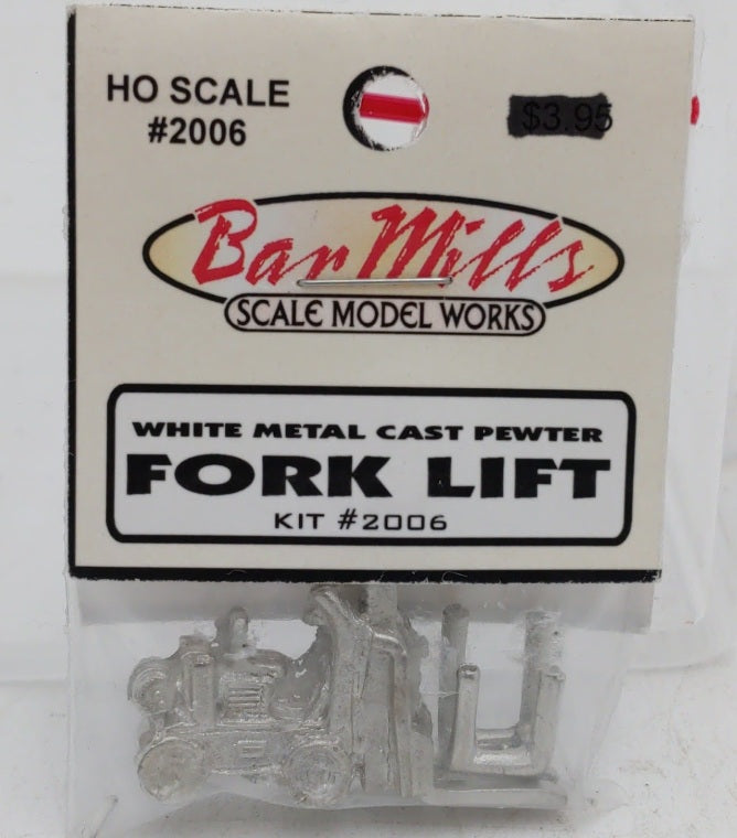 Bar Mills 02006 HO Forklift Unpainted White Metal Cast Pewter Kit