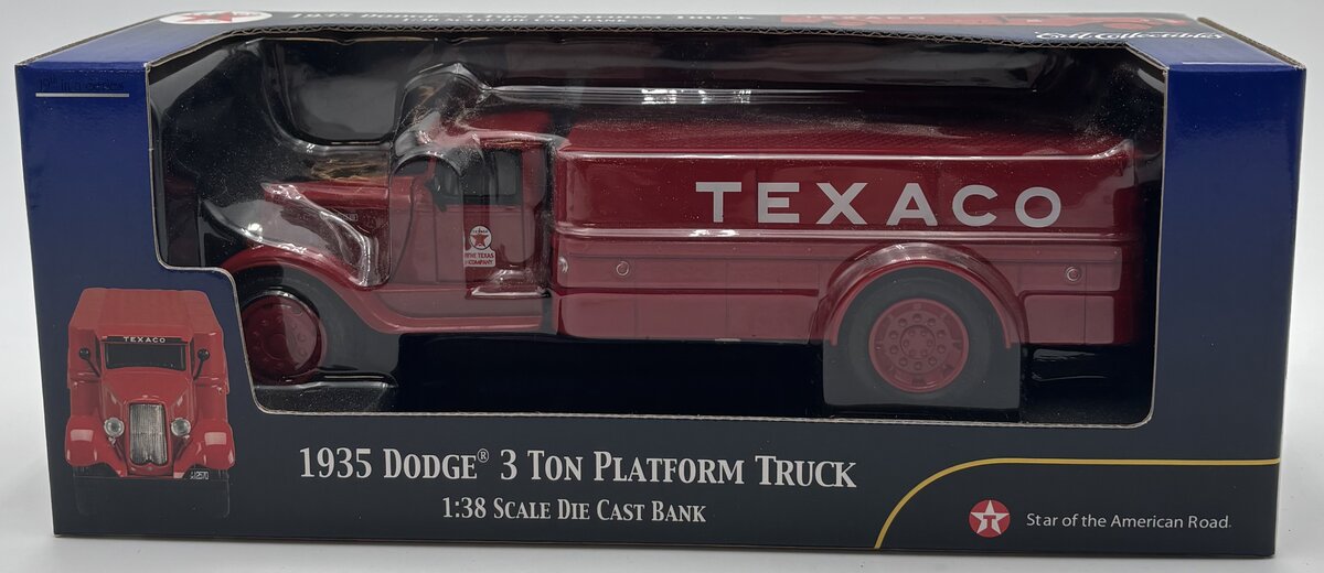 Ertl 20728P 1:38 2002 Texaco 1935 Dodge 3-Ton Truck Coin Bank in Red