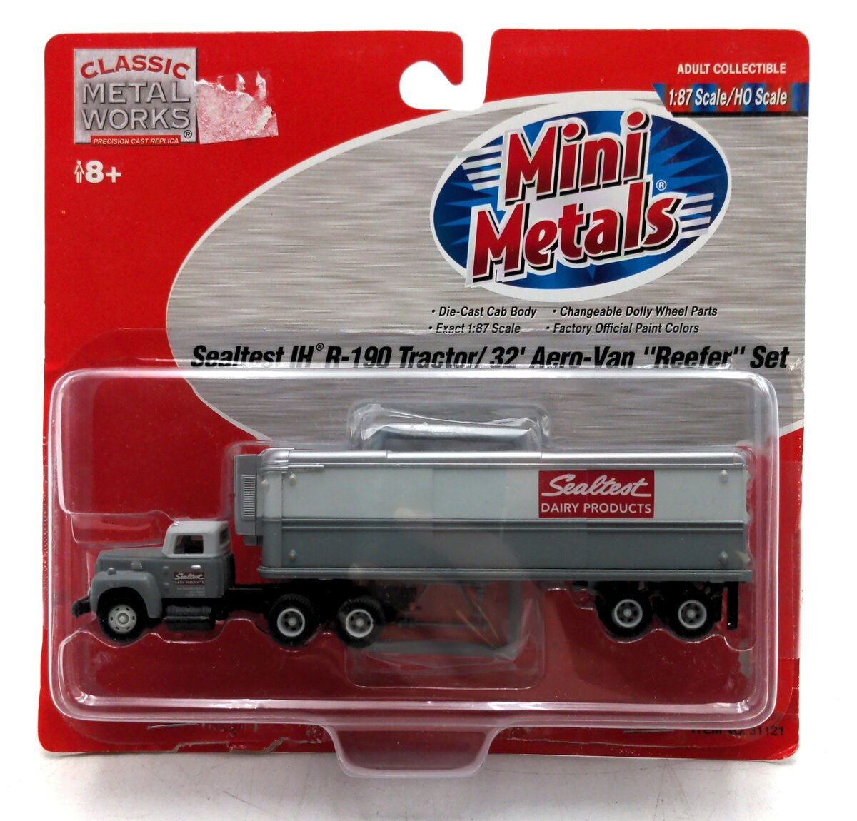 Classic Metal Works 31121 HO Mini Metals Sealtest IH R-190 Tractor/Aero-Van Set
