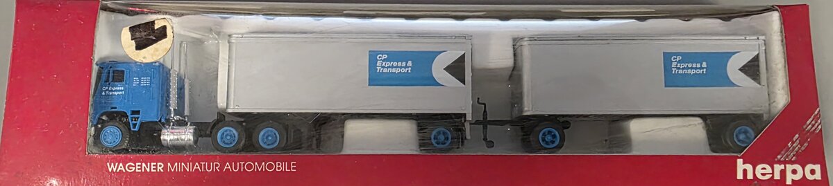 Herpa 6030 HO Freightliner CP Express COE Tractor Double Trailer