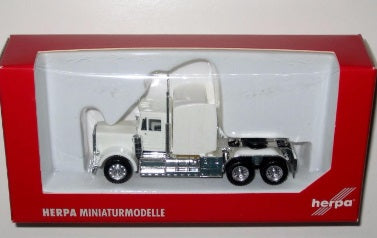 Herpa 25279 HO White Peterbilt W/Large Sleeper & Bull-Bar