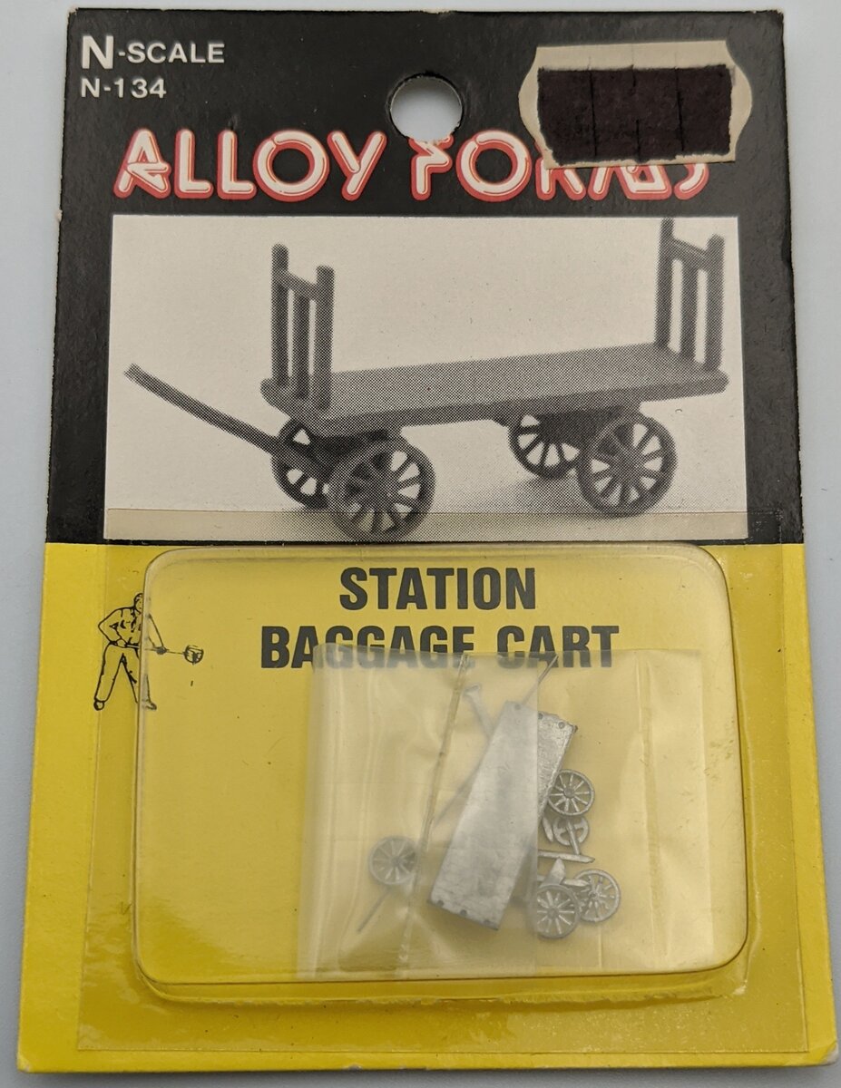Alloy Forms N-134 N 1:160 Station Baggage Cart Unpainted Kit