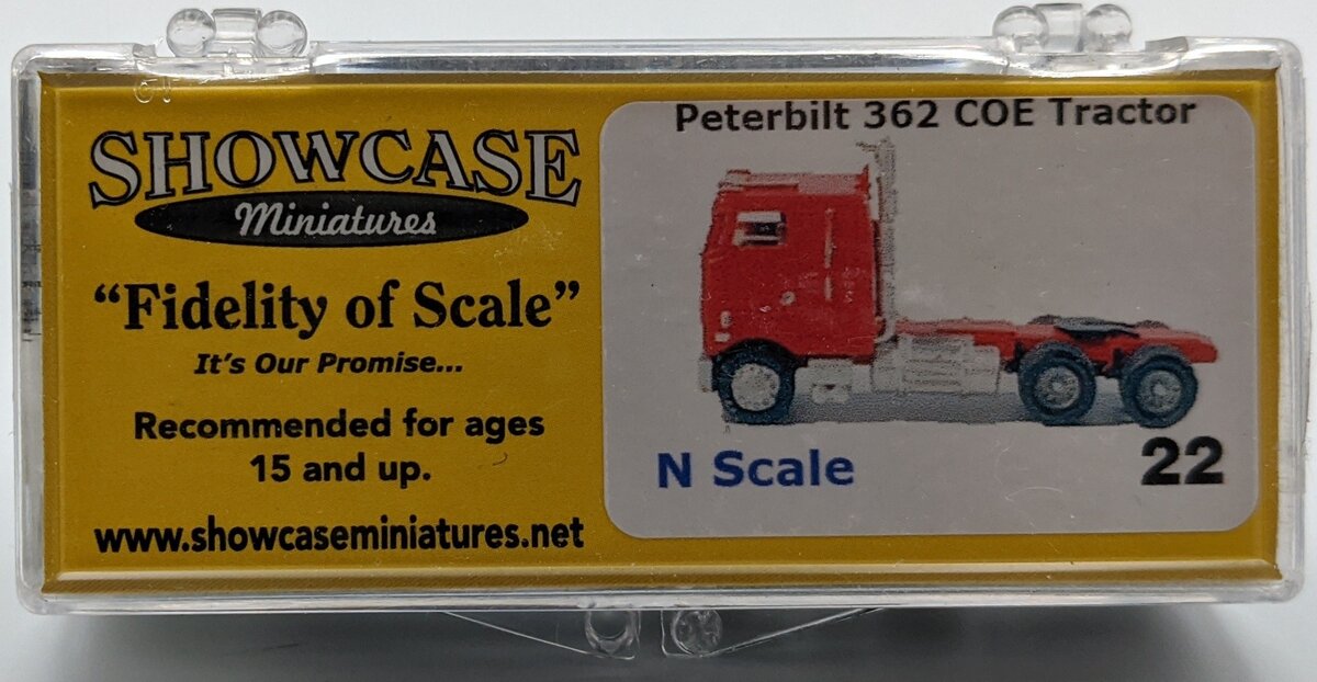 Showcase Miniatures 22 1:160 N Peterbilt 362 COE Truck Unpainted Metal Kit
