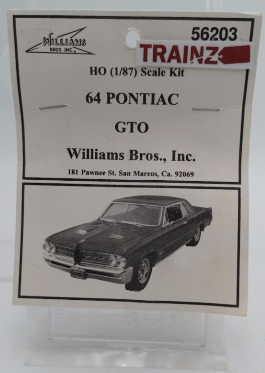 Wiliams Brothers 56203 HO Scale 1964 Pontiac GTO Car Plastic Model Kit