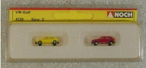 Noch 4726 Z Scale Mini-Club Volkswagen Golf Sedan Colors May Vary (Pack of 2)