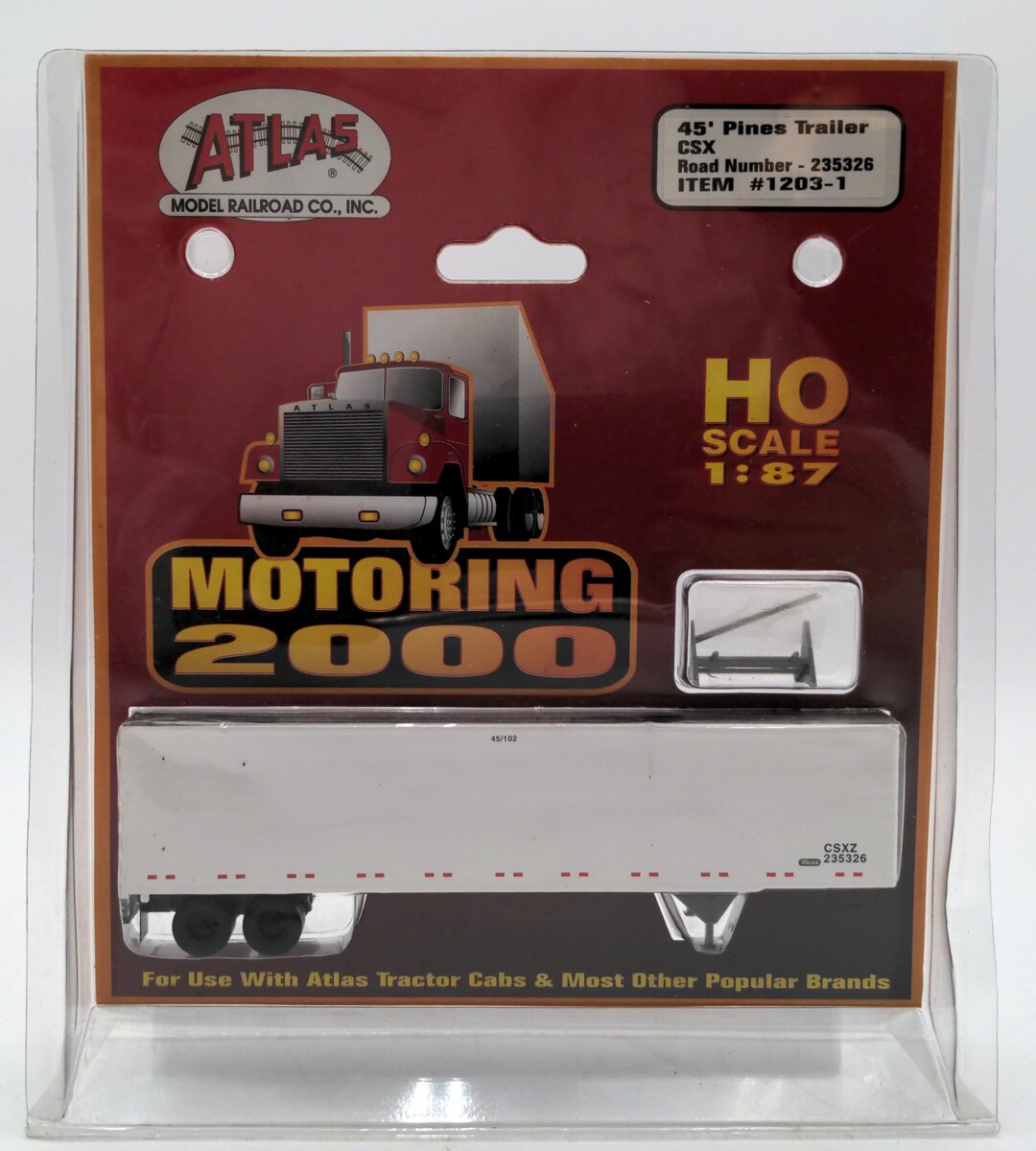 Atlas 1203-1 HO Scale CSX  45’ Pines Trailer #235326