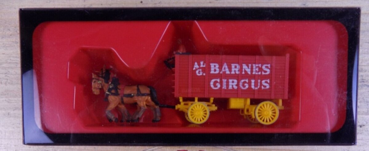 Preiser 22150 HO The Great Circus Train Barnes Wagon With Rider & Horses
