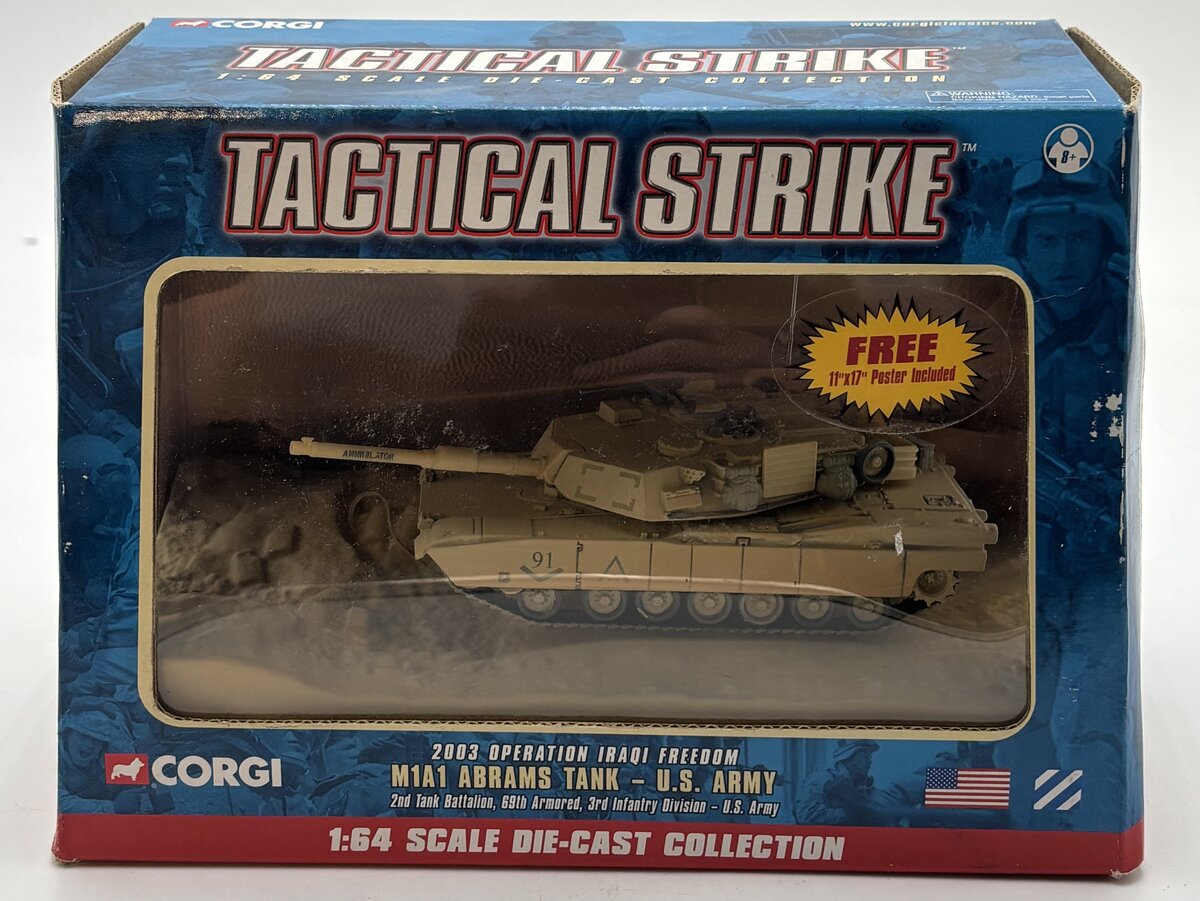 Corgi US95122 1:64 M1A1 Abrams Tank in Desert Tan