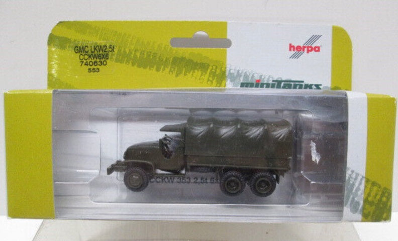 Herpa 740630 HO Minitanks Green GMC LKW 6x6 CCRW 353P/P 25-Ton Truck
