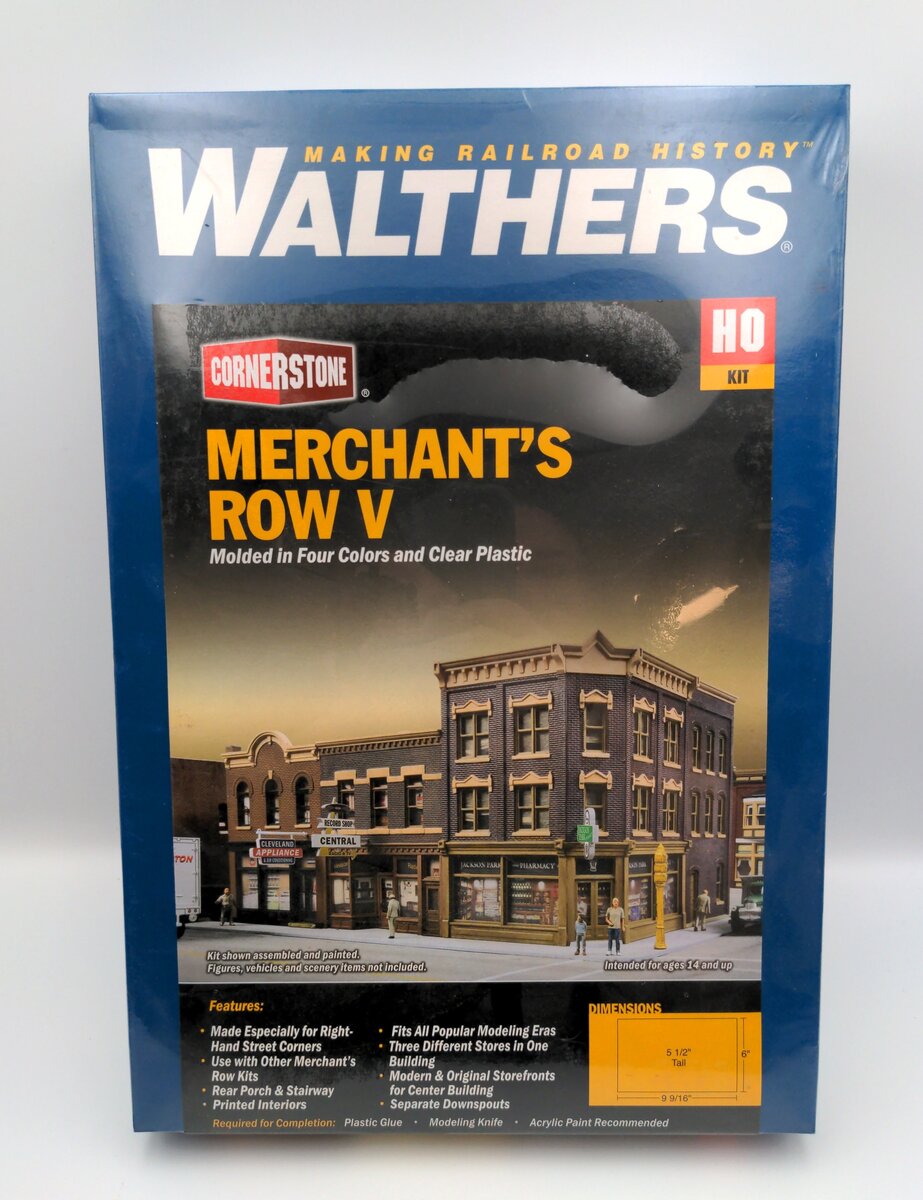 Walthers 933-4041 HO Scale Cornestone Merchant's Row V Building Kit