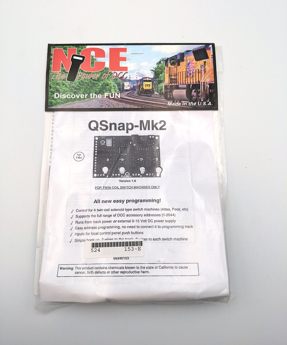 NCE 0153 Q-Snap, Control for 4 Twin Coil Type Switch Machines