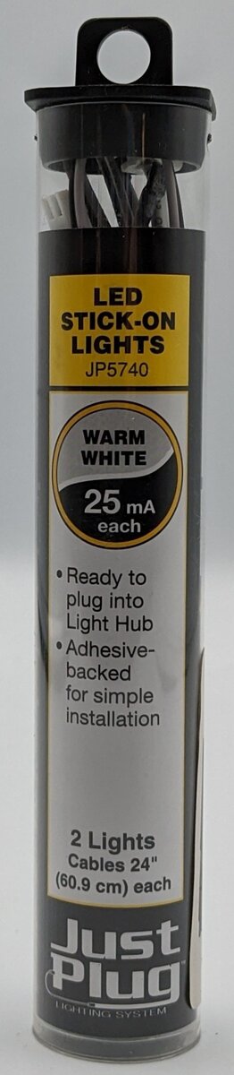 Woodland Scenics JP5740 Just Plug Warm White LED Stick-On Lights (Pack of 2)