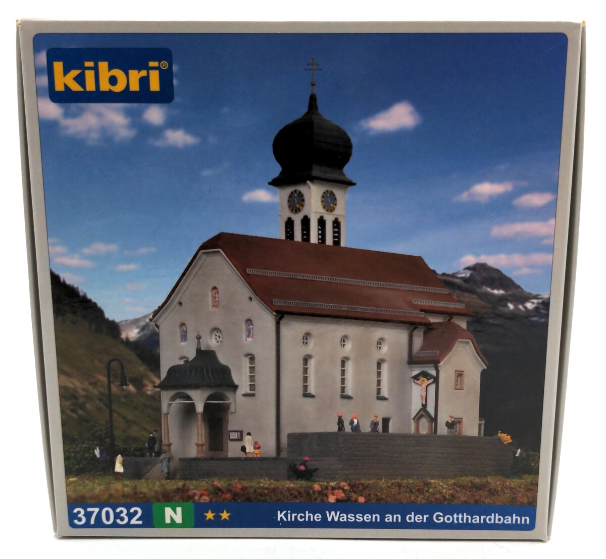 Kibri 405-37032 N Scale Church with Blue Turret