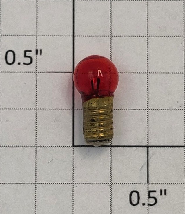 Lionel 1402R 14 Volt Transparent Red Midget Screw Round Bulb