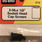 Dubro 310 2-56x1/4" Socket Head Cap Screws (Pack of 4)