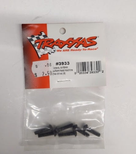 Traxxas 3933 Button Cap Screw 4x16mm: Revo Suspension Arms, Slayer