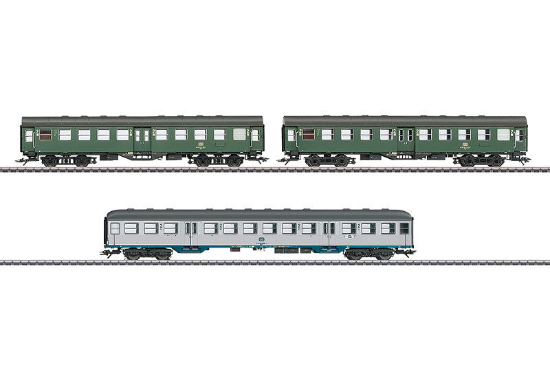 Marklin 41322 HO Scale German Federal Railroad DB Fast Passenger Train Car Set 2 LN/Box