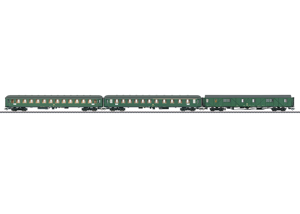 Marklin 43990 HO Scale German Federal Railroad DB Fast Passenger Train Car Set 1 LN/Box