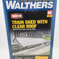 Walthers 933-2984 HO Scale Train Shed with Clear Roof Building Kit