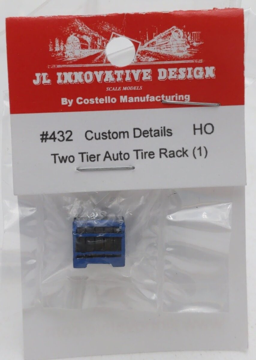 JL Innovative Design 432 HO Scale 2-Tier Auto Tire Rack Colors May Vary