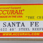 Accurail 80622 HO Scale Santa Fe "The Cheif" 40' Steel Reefer Road #: 33842