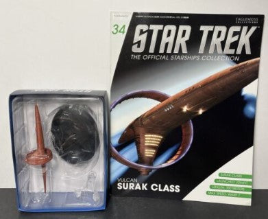 EAGLEMOSS EM-ST0034 Diecast Star Trek Vulcan Surak Class Model w/Manual